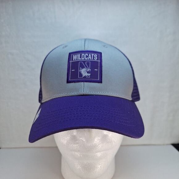Northwestern Wildcats Trucker Mesh Cap - Grey Purple Snapback Hat Cap - Picture 1 of 7